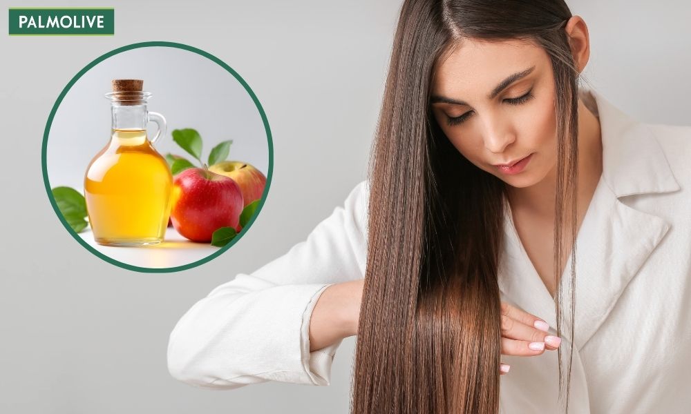 Giấm táo với khả năng kháng khuẩn và giàu axit tự nhiên giúp làm sạch tóc hiệu quả