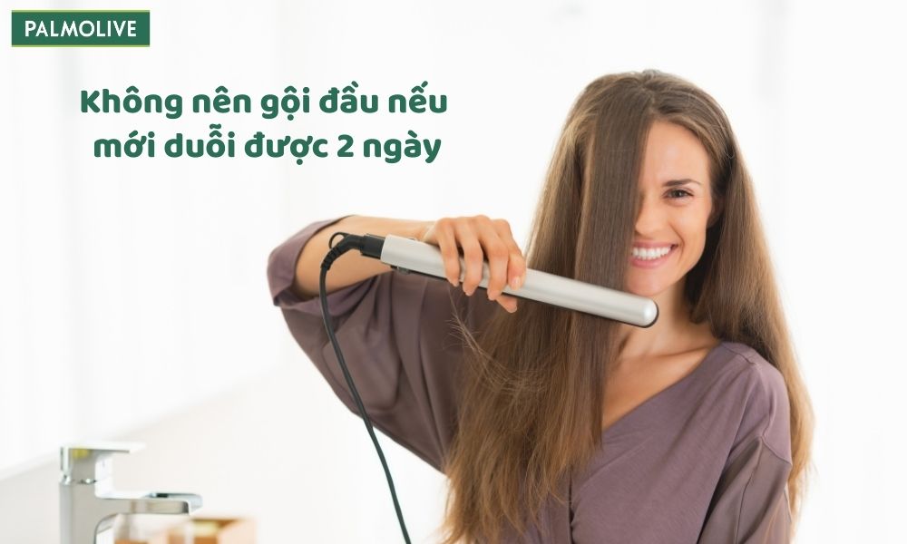 Duỗi tóc được 2 ngày chưa nên gội đầu để tránh tóc bị mất nếp