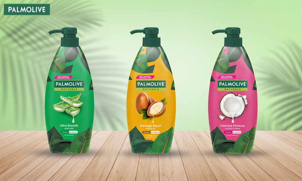 Dầu gội và xả Palmolive với thành chiết xuất thiên nhiên giúp tóc bồng bềnh, óng mượt