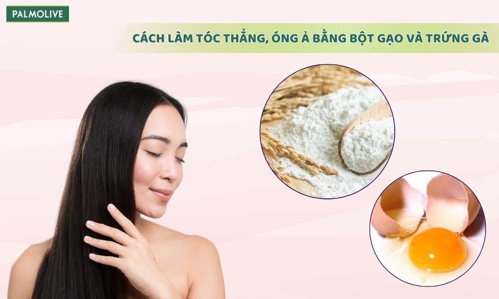 Bột gạo và lòng đỏ trứng cung cấp dưỡng chất cần thiết trong quá trình phát triển của tóc