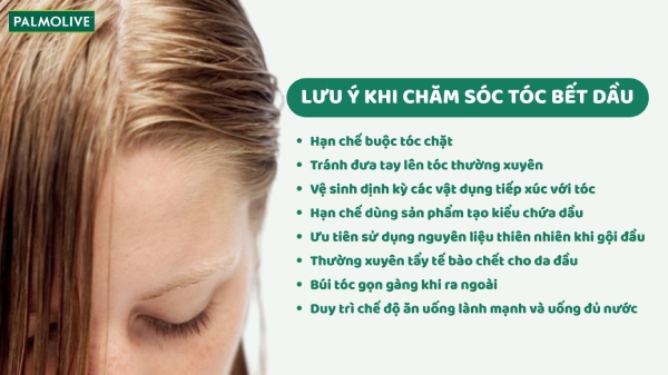 Các lưu ý khi chăm sóc tóc bết dầu