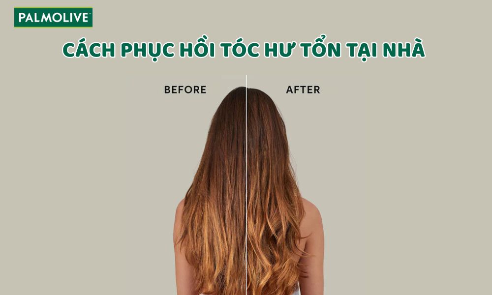 Tóc dài nhìn từ phía sau trước và sau khi duỗi