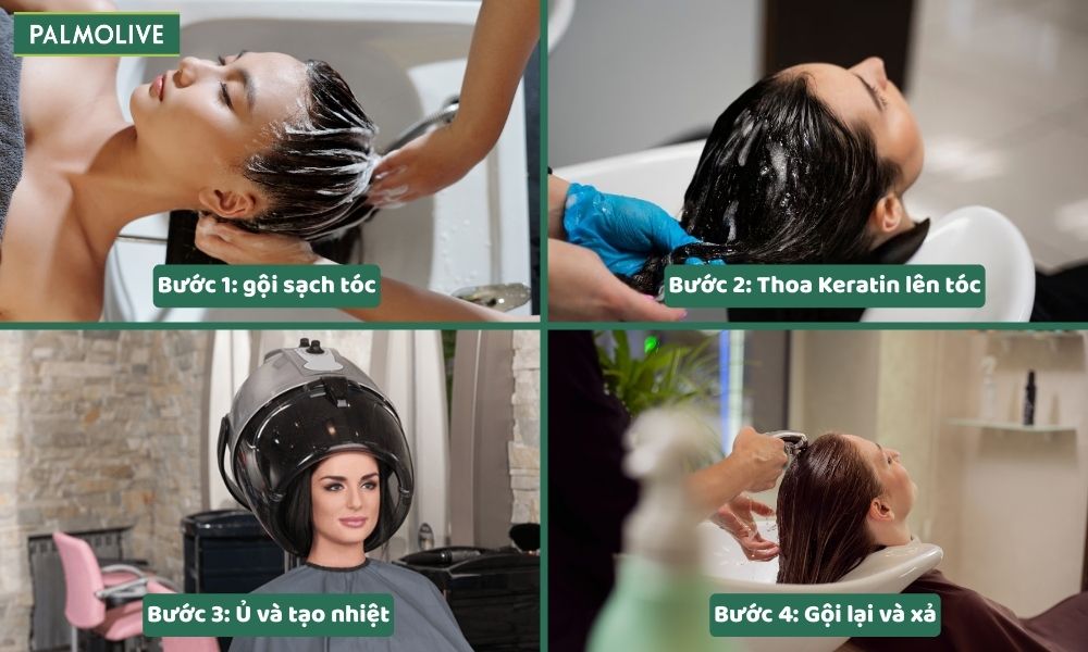 4 bước cơ bản trong quy trình bọc keratin cho tóc