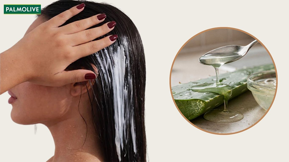 Ủ tóc bằng gel nha đam giúp làm dịu cơn ngứa da đầu